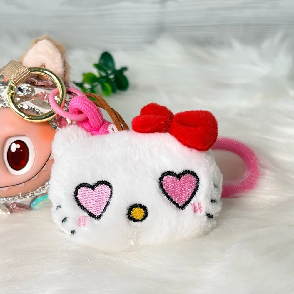 Sparkling Crystal Plush Monster Character Keychain/Bag Charm‎